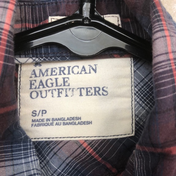 Plaid American Eagle Button Down - Picture 3 of 3